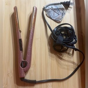 Chi Air Hair Straightener Ceramic Flat Iron 1" Pink Glitter